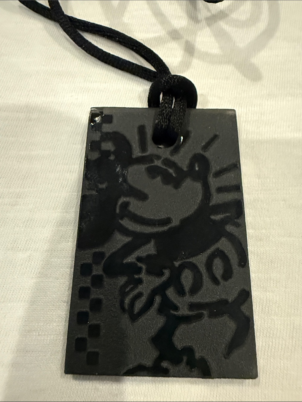 Rare Paul Butler glass etched Disney glass pendant. Collectible